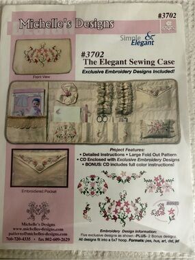 Michelle’s Design Pattern 3702 for The Elegant Sewing Case